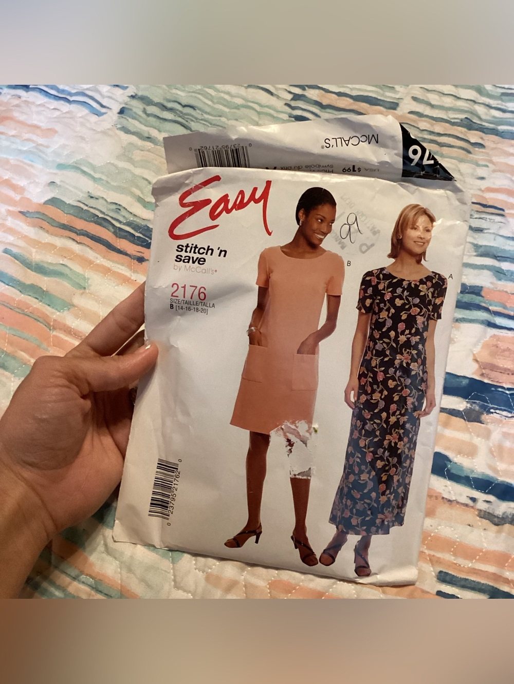 Easy Stitch ‘n Save Misses Dresses 2 Lengths 2176 McCalls Uncut Sewing Pattern